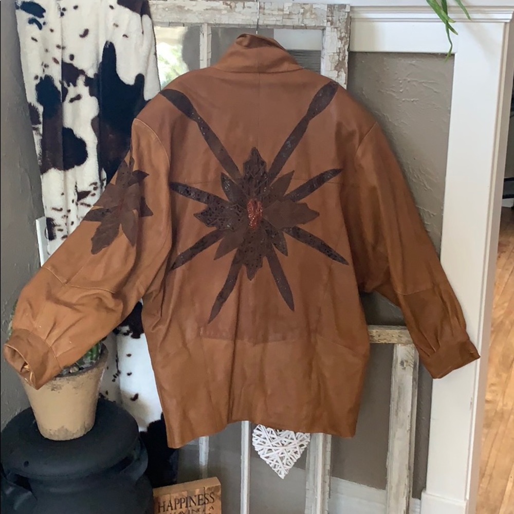 Gorgeous jacket/ blazer real leather - Picture 2 of 4
